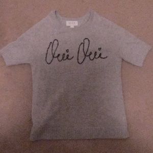 Cotton/Acrylic ‘Oui Oui’ top